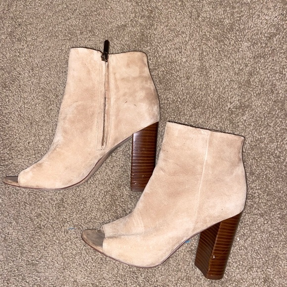 Sam Edelman Yaris Camel Peep Toe Booties - Picture 7 of 9